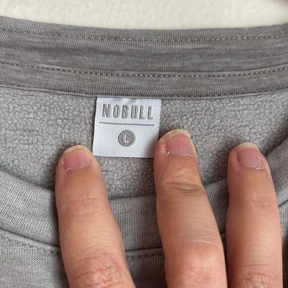 NOBULL Women’s Charcoal Crewneck Sweater soft cozy lounge size large GUC read! - Picture 3 of 8